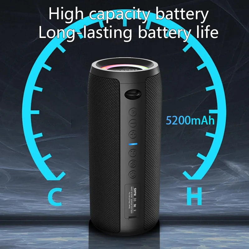 ZEALOT S51 Pro 40W Wireless Speakers, Outdoor Portable Subwoofer Speaker, Waterproof IPX 6, Dual Pairing,5200mAh Battery.