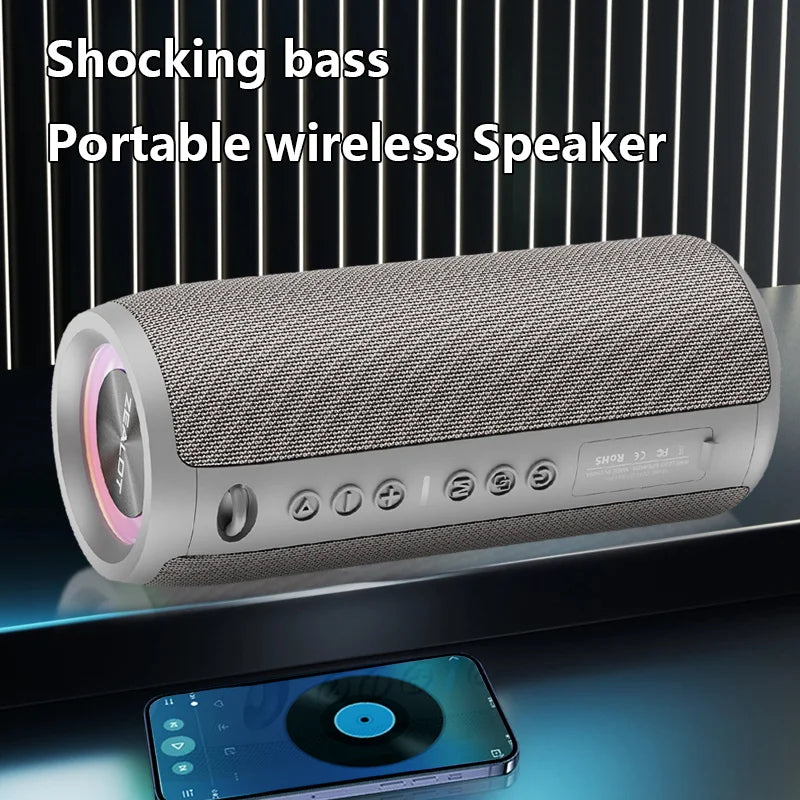 ZEALOT S51 Pro 40W Wireless Speakers, Outdoor Portable Subwoofer Speaker, Waterproof IPX 6, Dual Pairing,5200mAh Battery.
